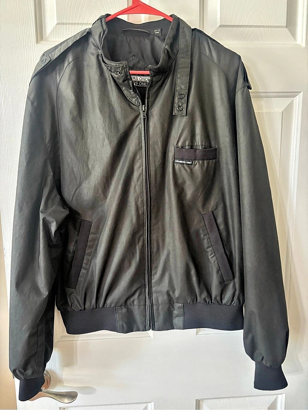 Members Only Classic Iconic Racer Jacket Black Size 44